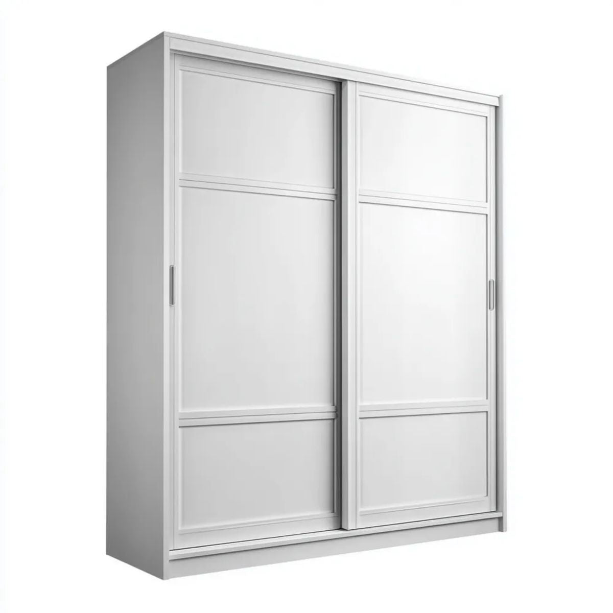 Szafa, Szafka Białego pokoju w MDF z 2 przesuwanymi drzwiami, 180 x 60 x 200 cm