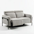 Sofa, rozkładana sofa 2 miejsca jasnoszary 160 x 95 x 100 cm w prostokątnym kształcie poliestru