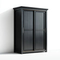 Szafa, Szafka na drzwi czarne przesuwne z MDF 120 x 60 x 200 cm