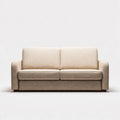 Sofa 2 beżowe fotele 160 x 90 x 85 cm w prostokątnym poliestrze